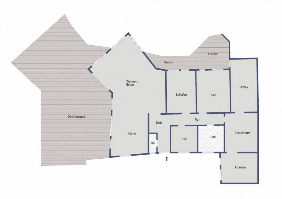Grundriss Terrassenwohnung Geislingen