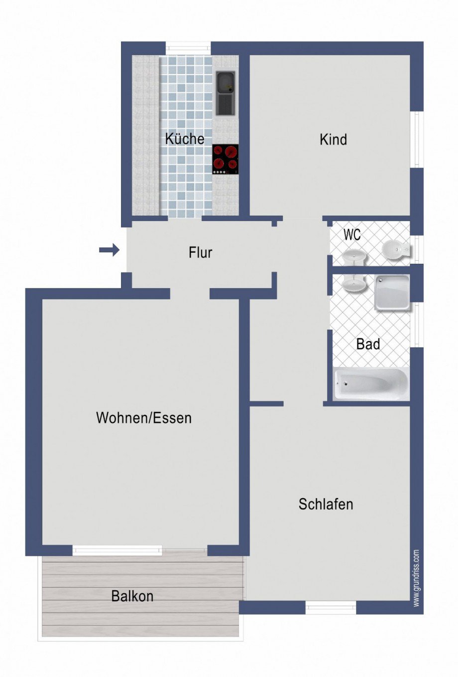 Grundriss Etagenwohnung Salach