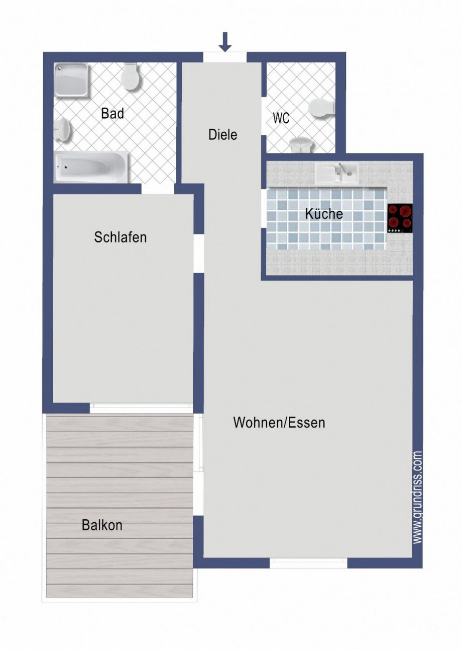 Grundriss Etagenwohnung G�ppingen
