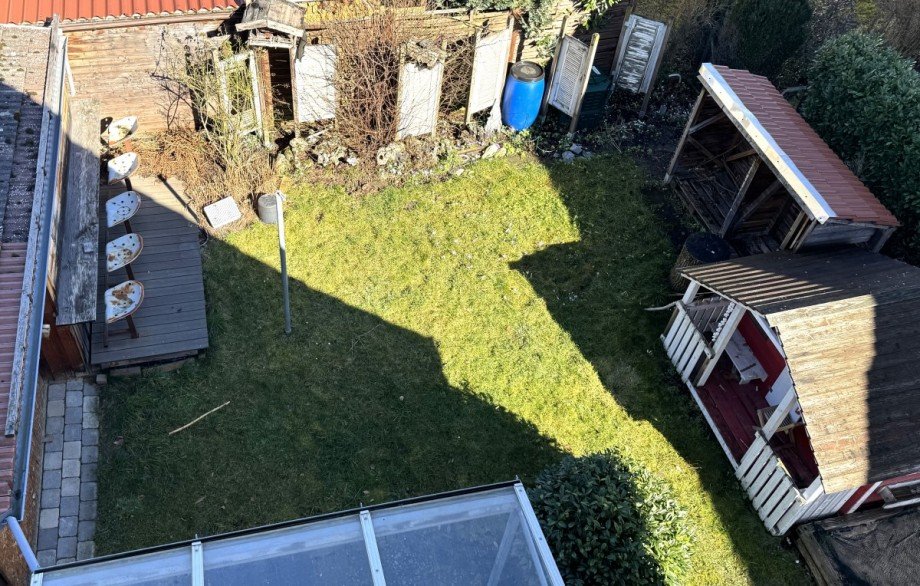 Blick in den Garten Einfamilienhaus S��en