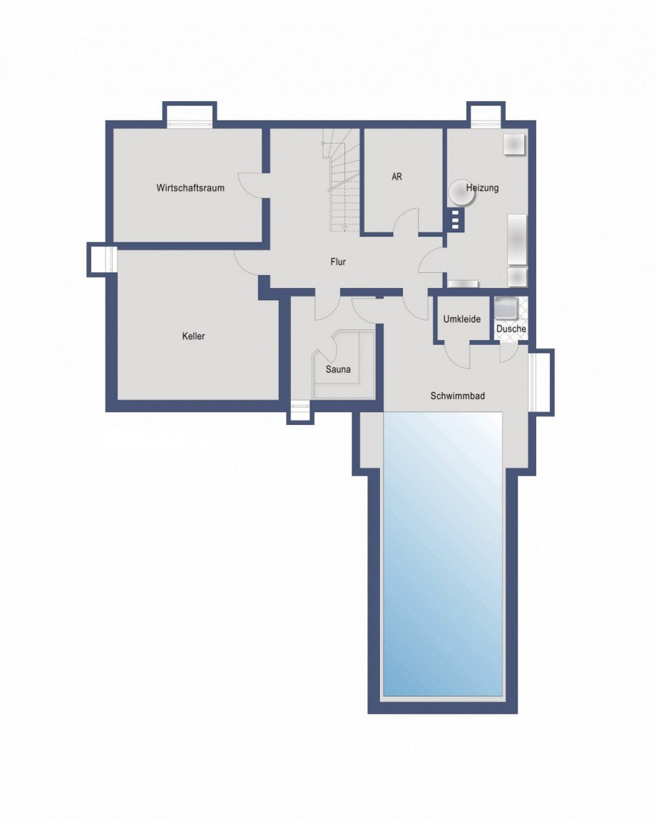 Untergeschoss Einfamilienhaus Heiningen
