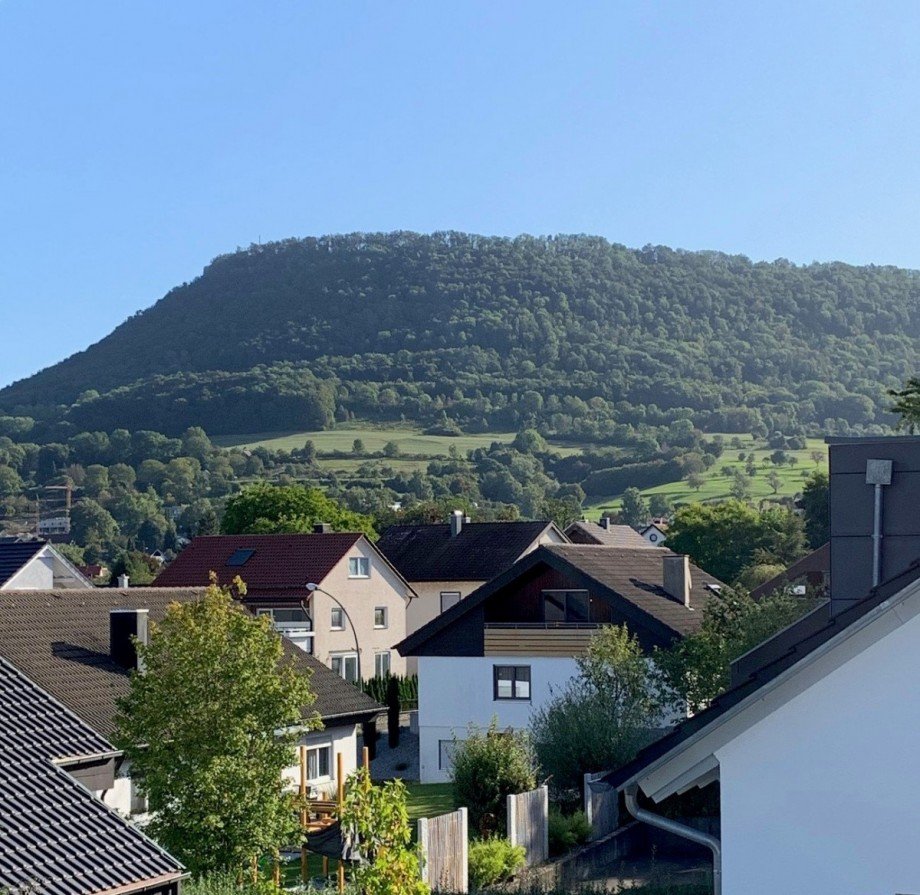Ausblick vom Balkon Dachgeschosswohnung Donzdorf