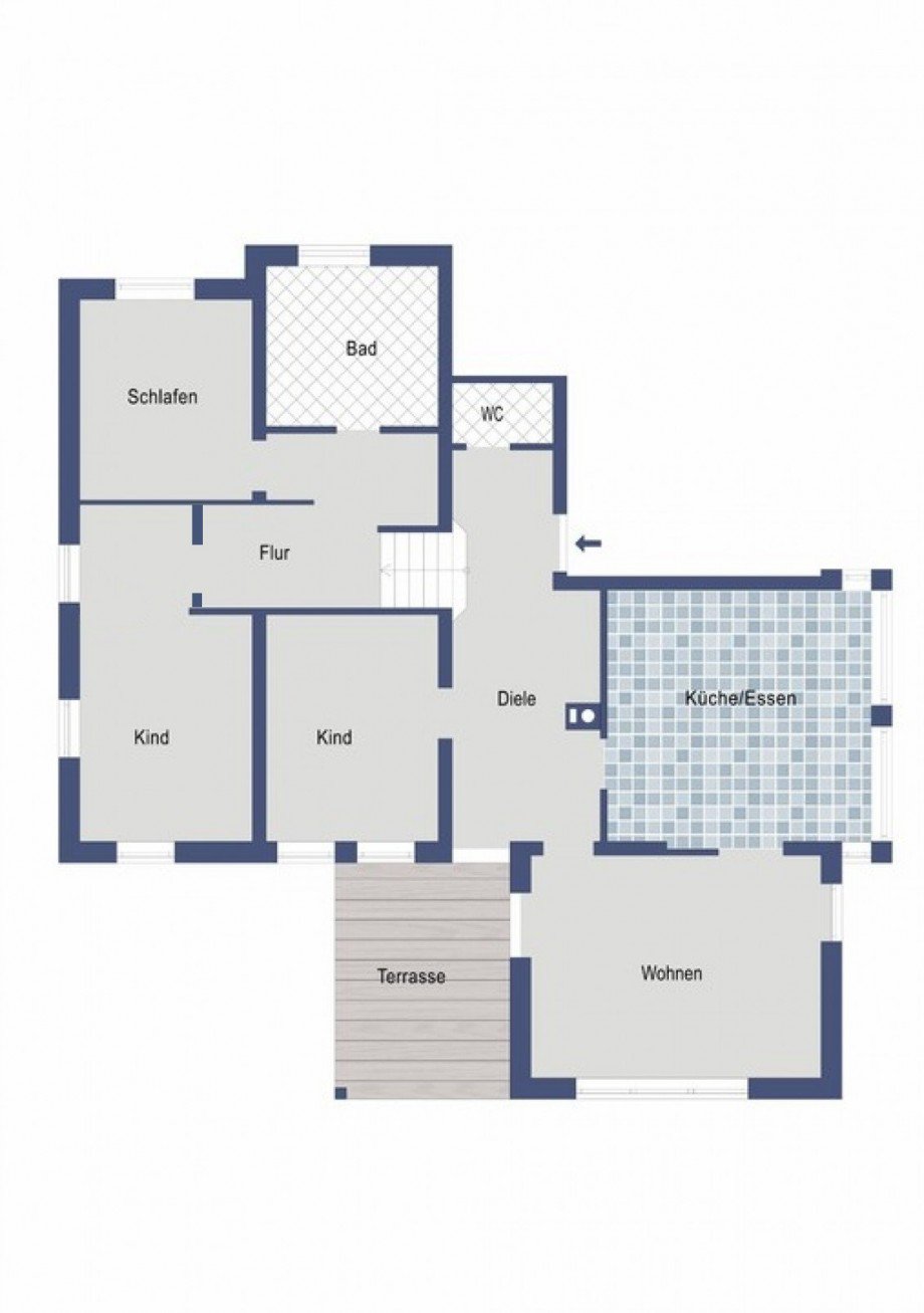 Grundriss Erdgeschosswohnung G�ppingen-Hohenstaufen