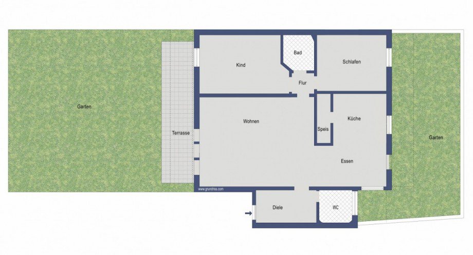 Grundriss Erdgeschosswohnung Salach