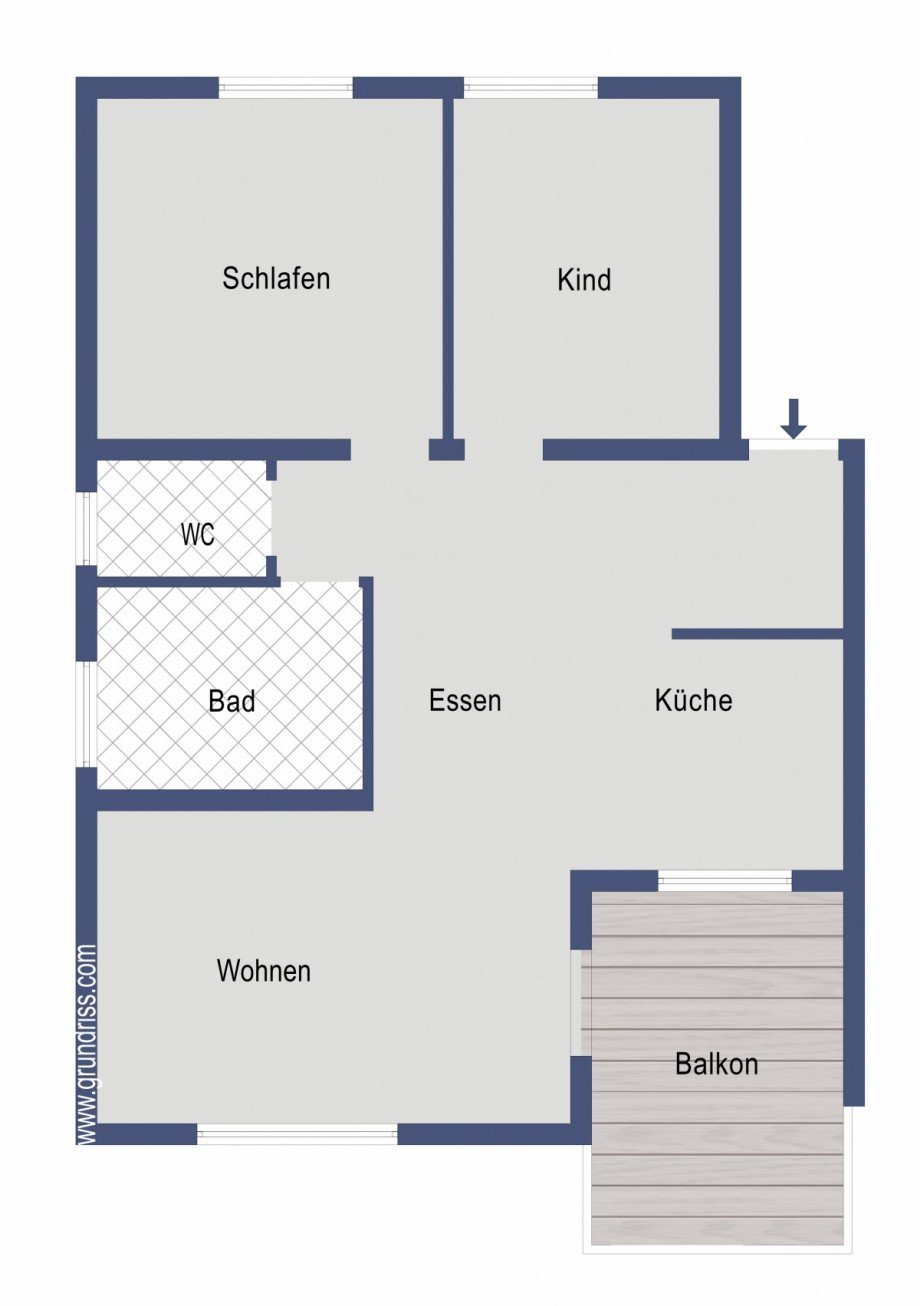 Grundriss Etagenwohnung G�ppingen