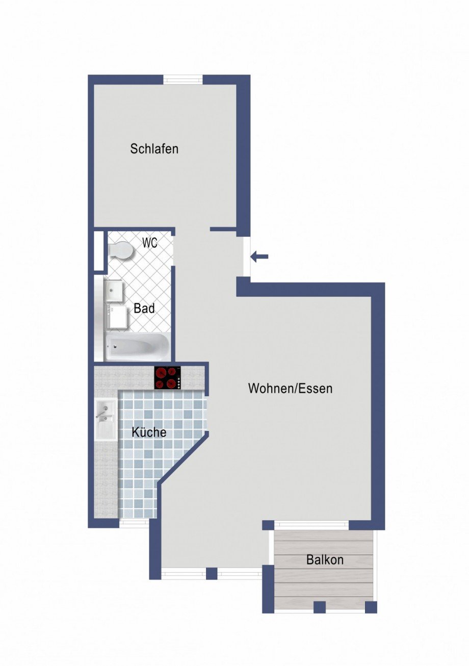 Grundriss Etagenwohnung S��en