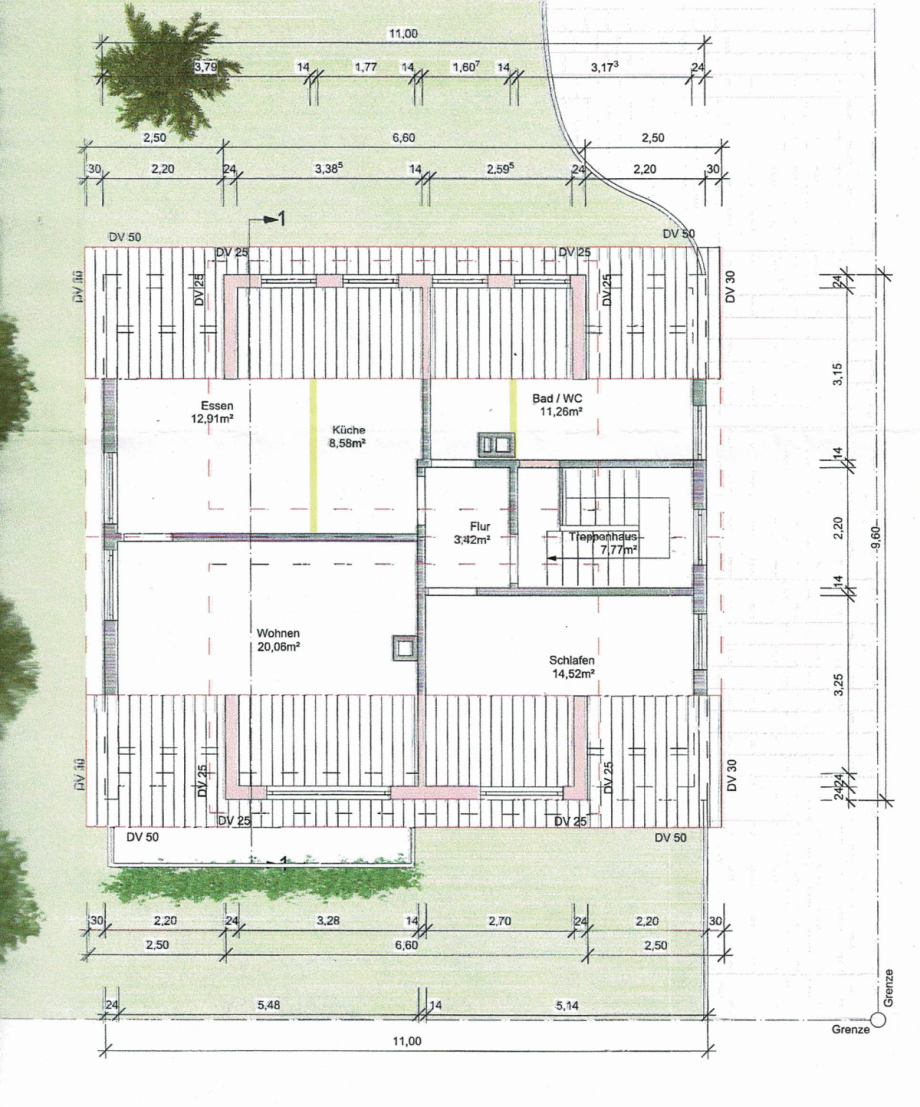 Grundriss Dachgeschosswohnung Salach