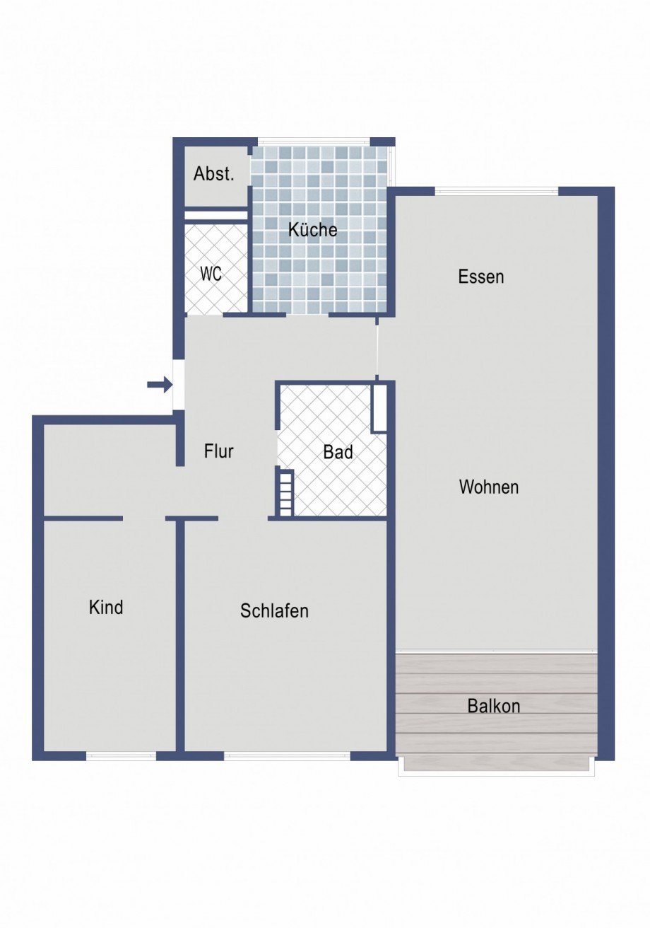 Grundriss Etagenwohnung G�ppingen
