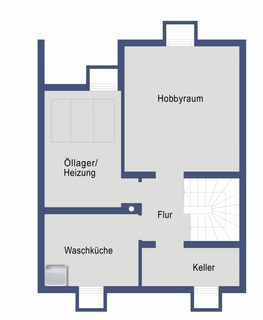 Untergeschoss Doppelhaush�lfte Eislingen/Fils