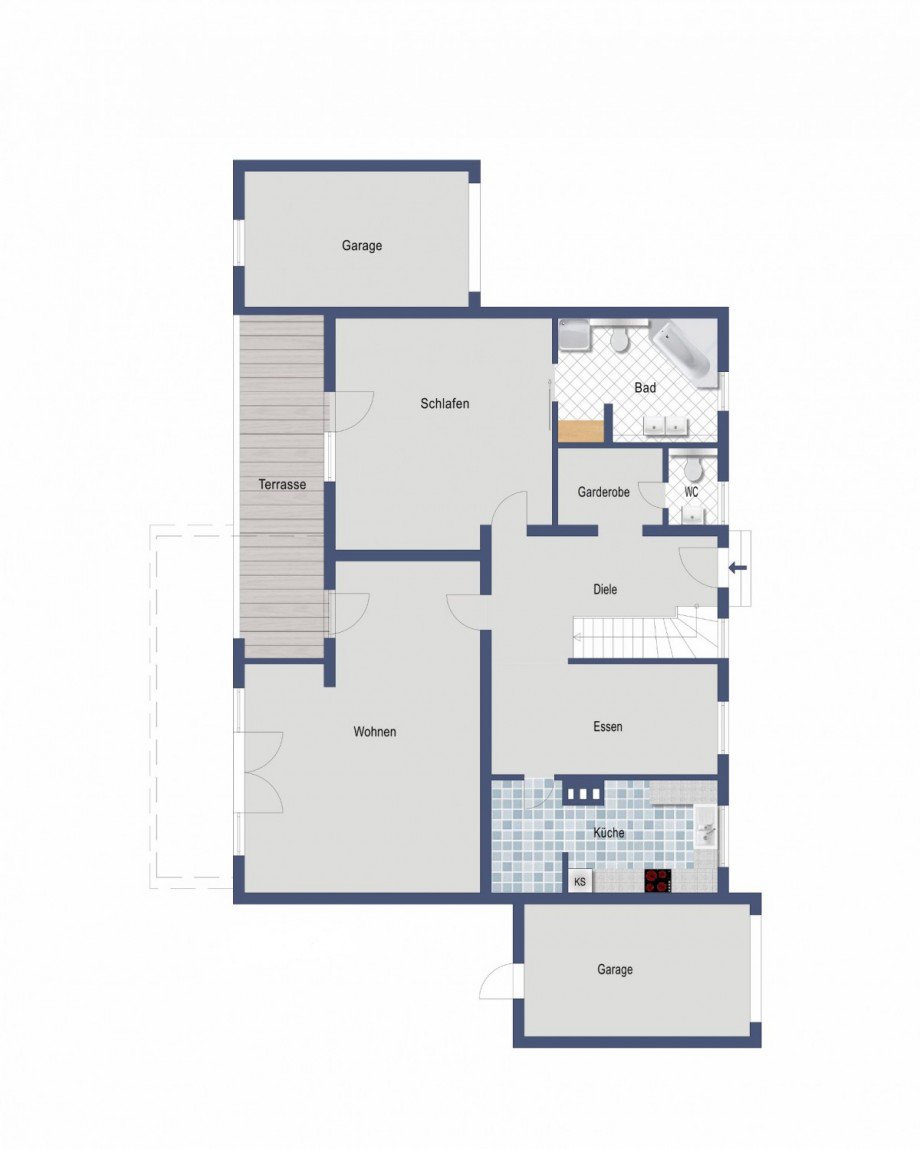 Erdgeschoss Einfamilienhaus Heiningen