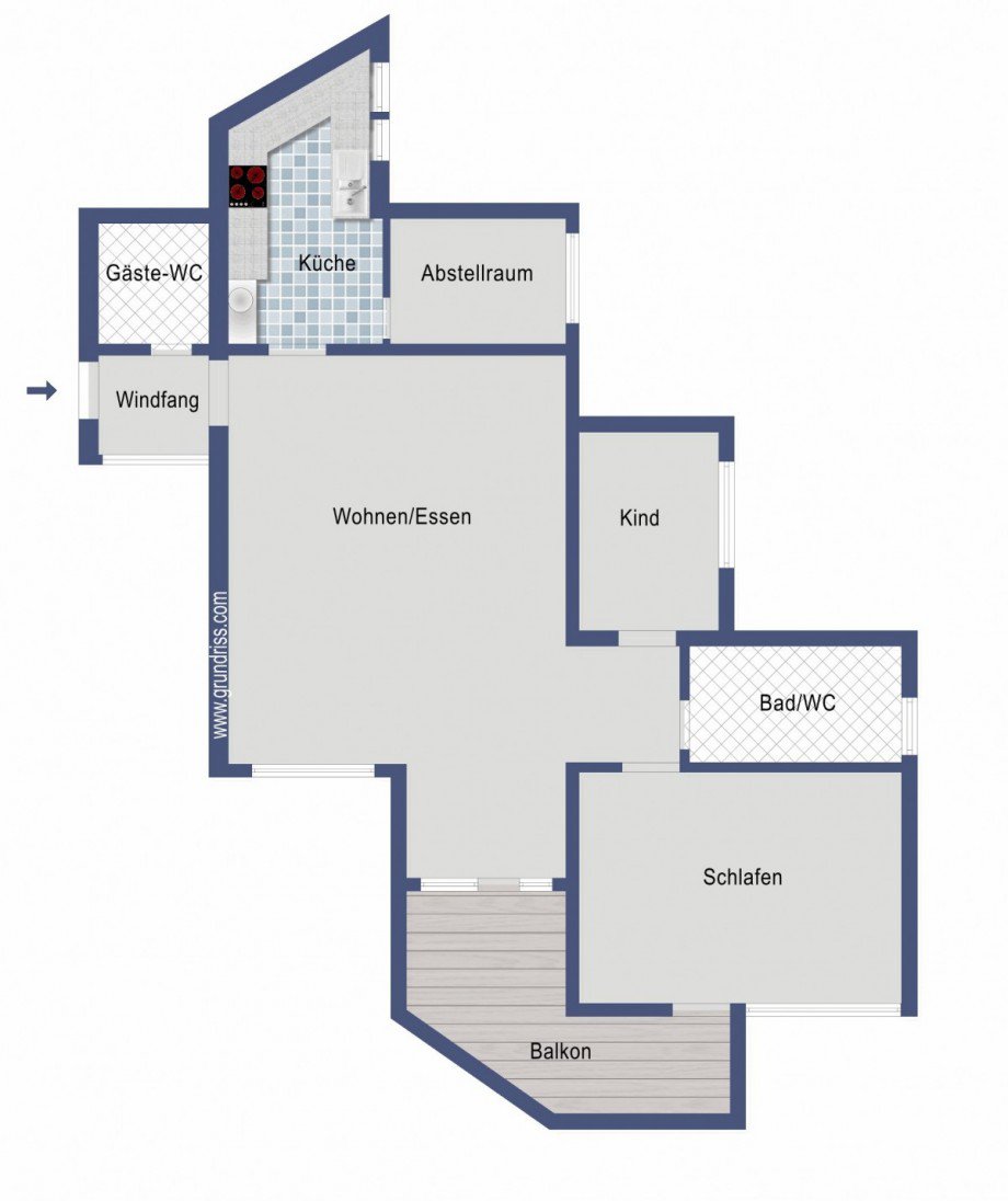 Erdgeschoss Erdgeschosswohnung G�ppingen-St.Gotthardt