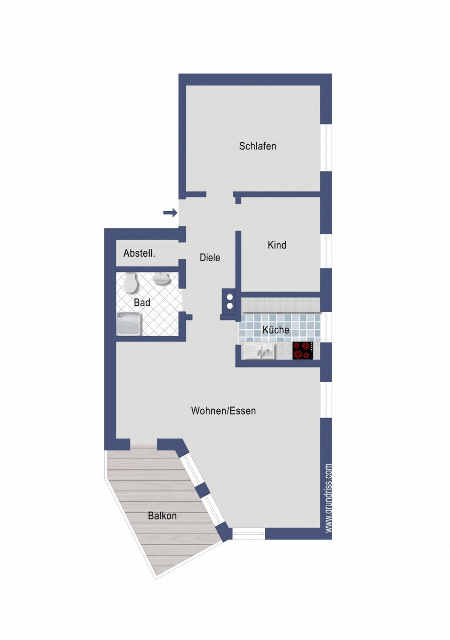 Grundriss Etagenwohnung Salach