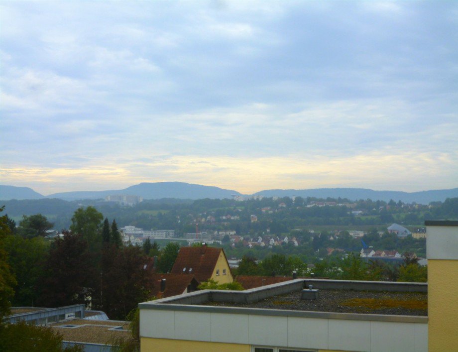 Ausblick vom Balkon Etagenwohnung G�ppingen