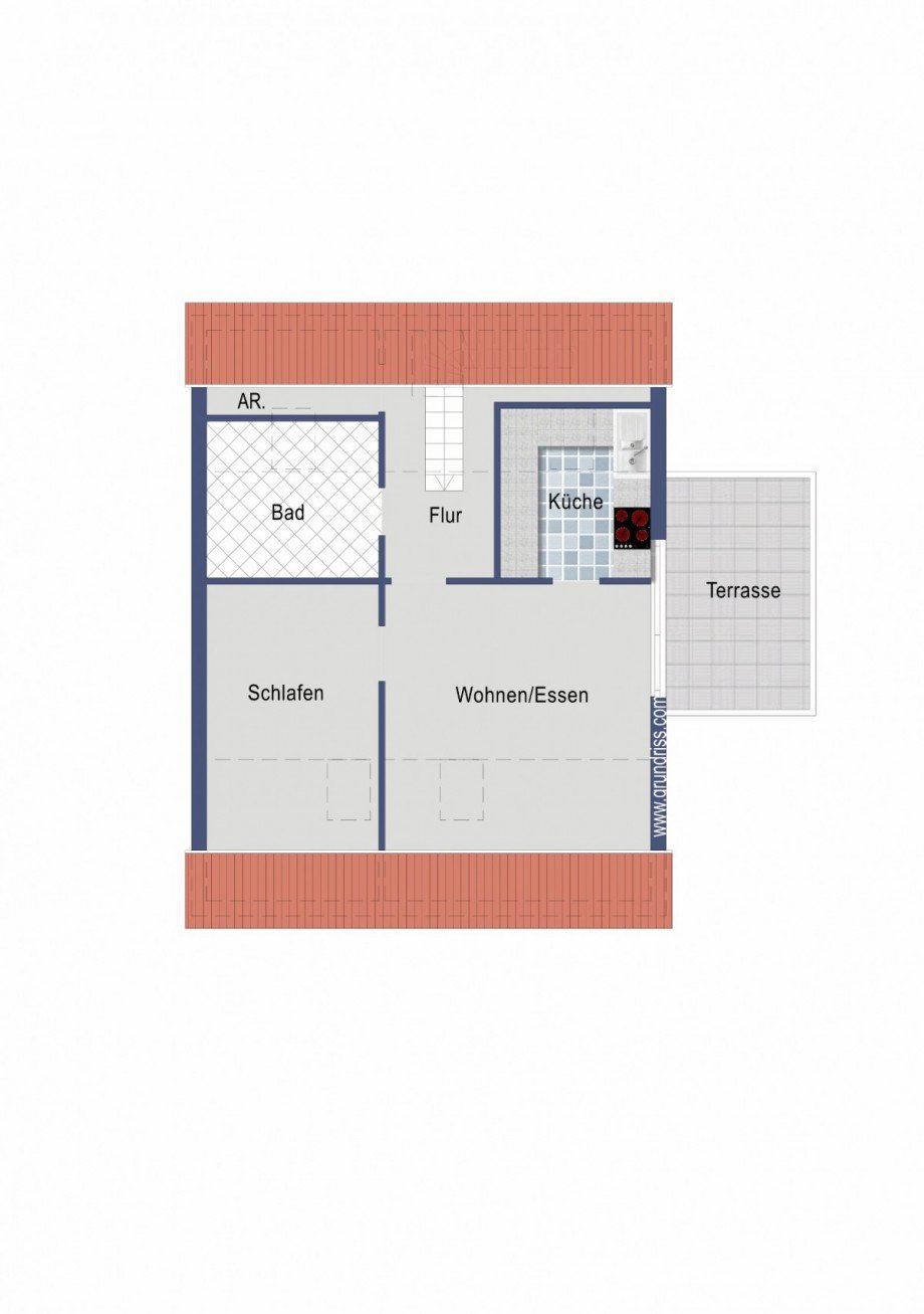 Grundriss Dachgeschosswohnung Salach