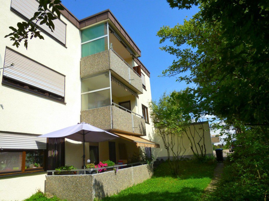 Ansicht vom Garten Etagenwohnung Salach