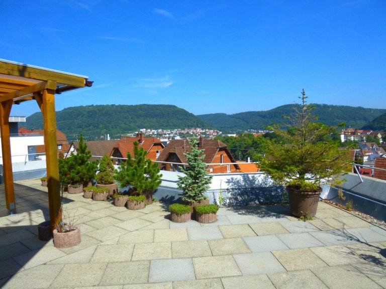 Terrasse mit Ausblick Geislingen Terrassenwohnung �ber den D�chern von Geislingen!