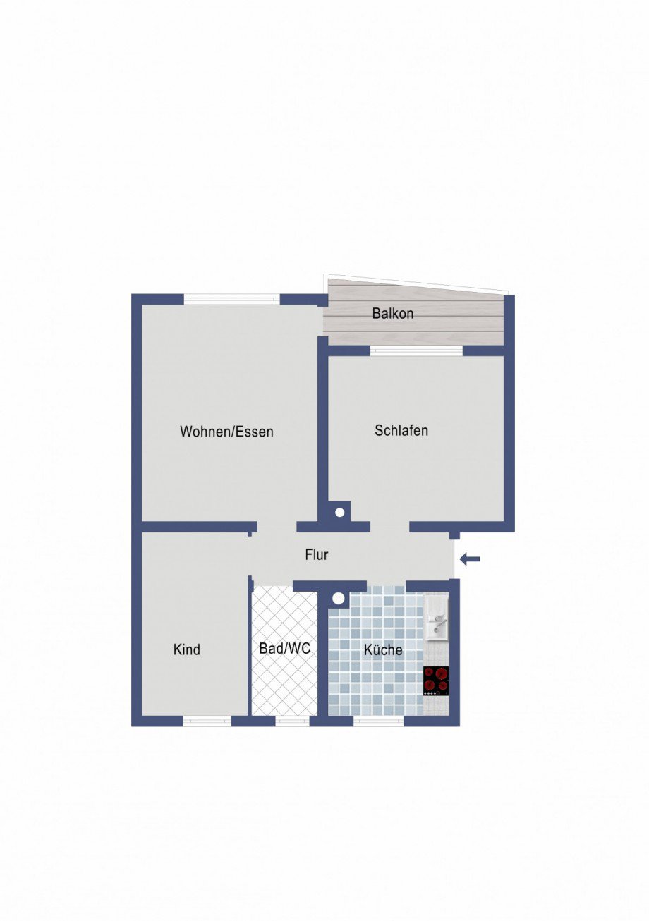 Grundriss Etagenwohnung Geislingen an der Steige