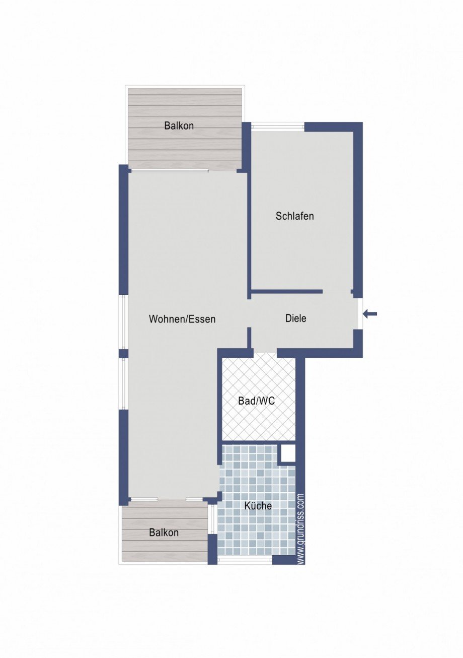 Grundriss Etagenwohnung Geislingen an der Steige