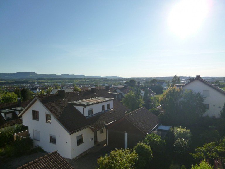 Ausblick Salach Dachgeschosswohnung �ber den D�chern von Salach!