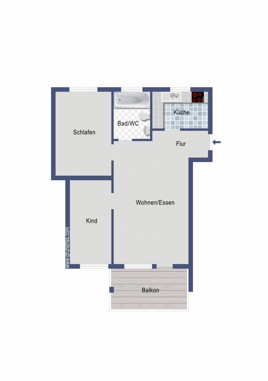 Grundriss Etagenwohnung Eislingen/Fils