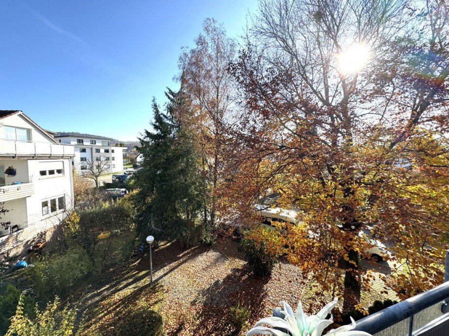 Ausblick vom Balkon Etagenwohnung Salach