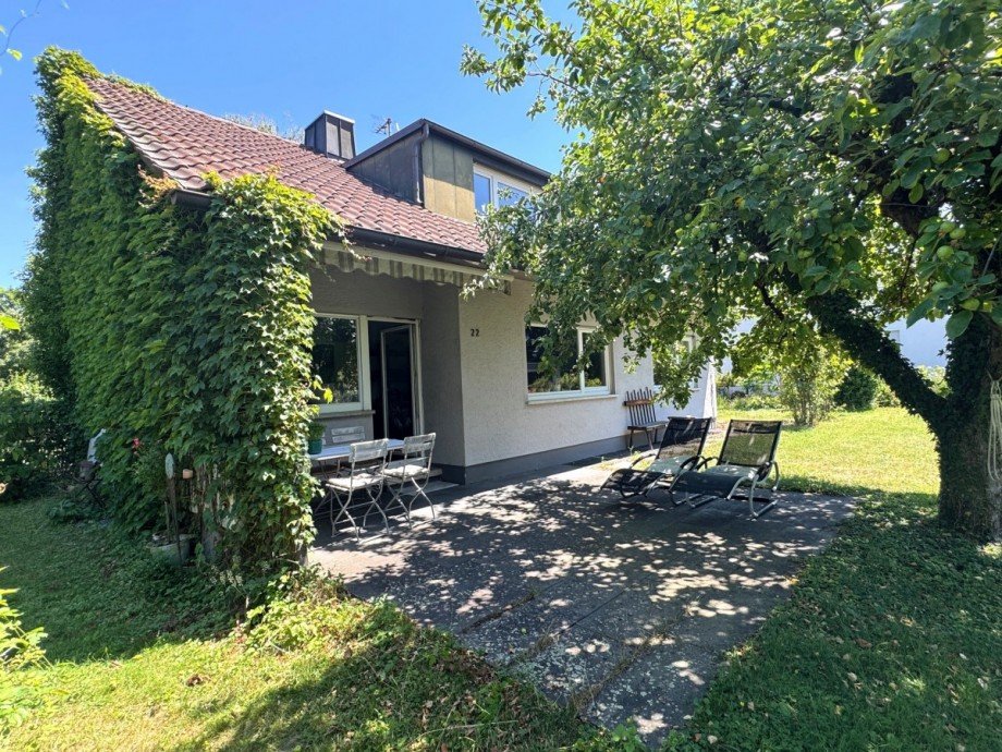 Ansicht mit Terrasse Einfamilienhaus S��en