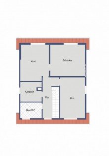 Obergeschoss Freistehendes Einfamilienhaus mit herrlicher Aussicht und sch�nem Garten!