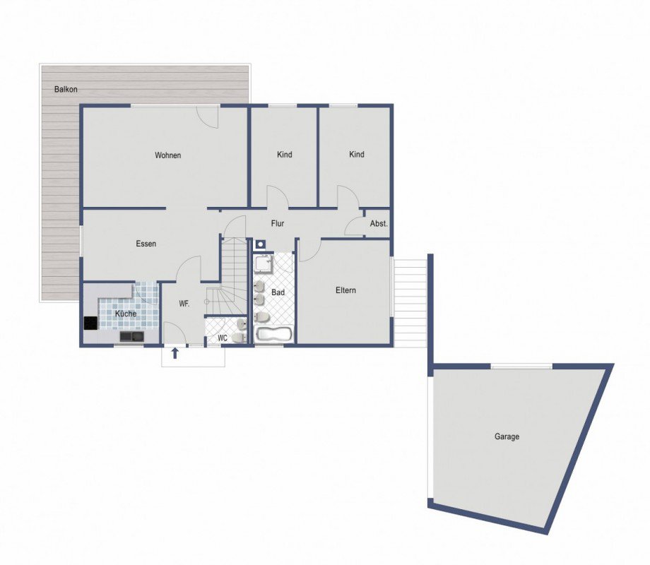 Erdgeschoss Einfamilienhaus Bad �berkingen