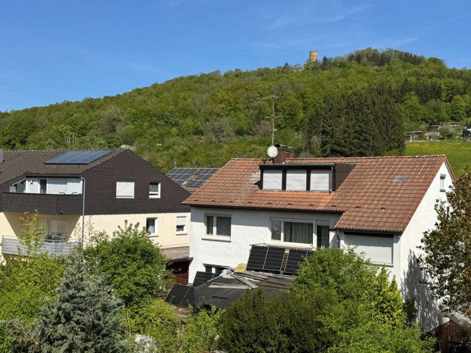 Ausblick auf Burg Staufeneck vom DG Zweifamilienhaus S��en